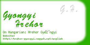 gyongyi hrehor business card